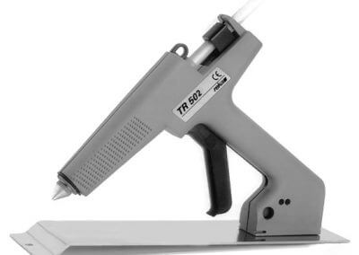 Glue gun for glue sticks TR 502 on magnetic plate