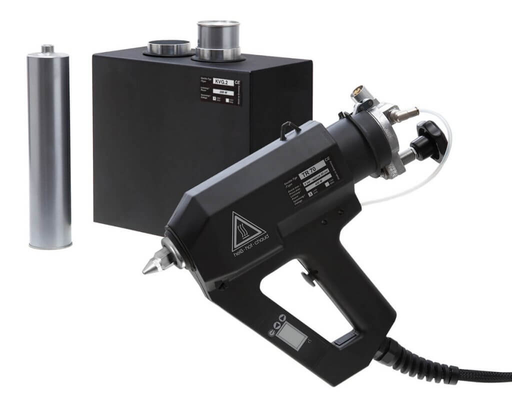 Applications where hotmelts and industrial glue guns are used