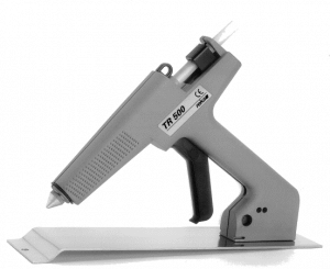 Professional stick applicator gun TR 500 with magnetic foot on plate